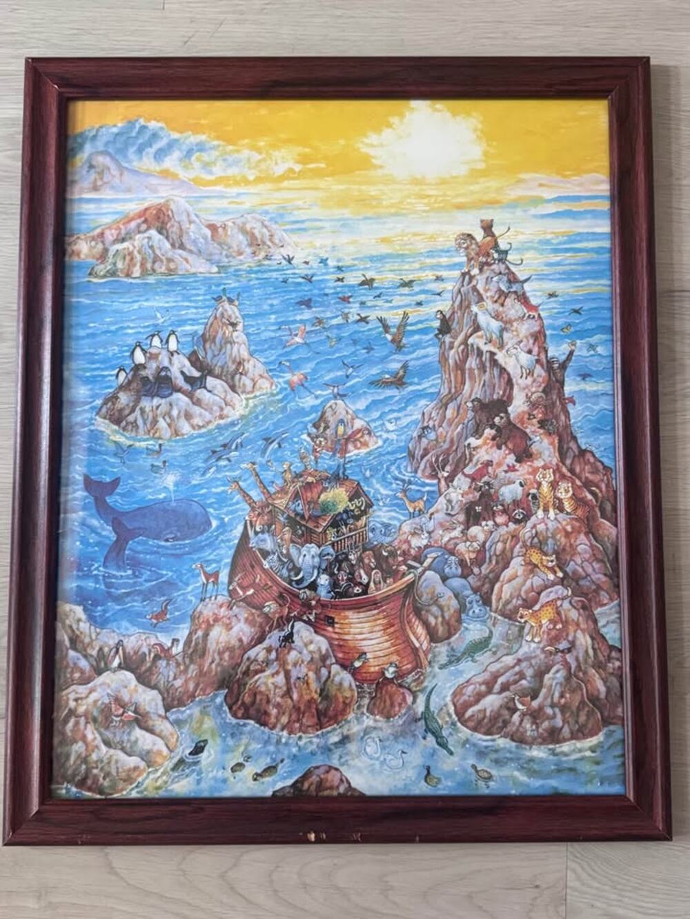 The Beginning of Noah’s Day Framed Art Print by Bill Bell Bible Art Noah’s Ark